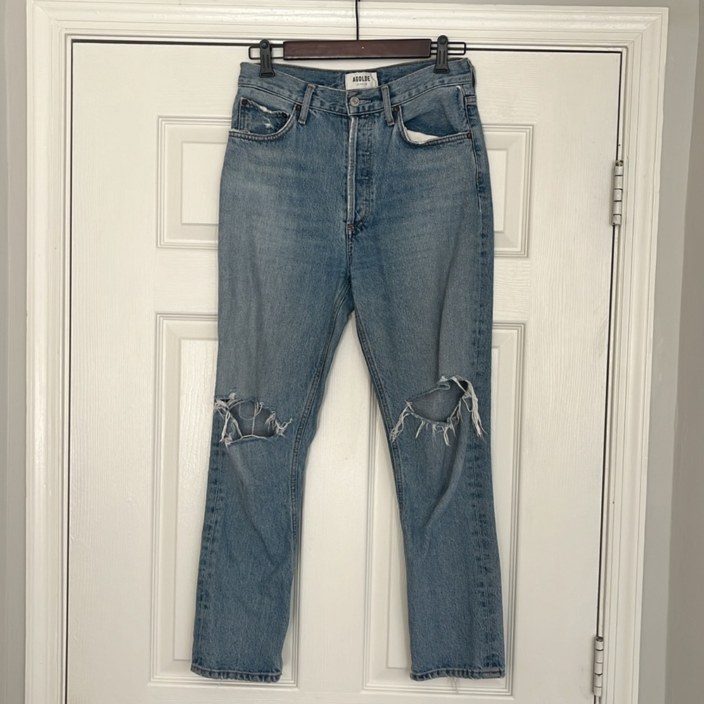 AGOLDE Riley High Rise Crop Pant - distressed - Picture 4 of 13